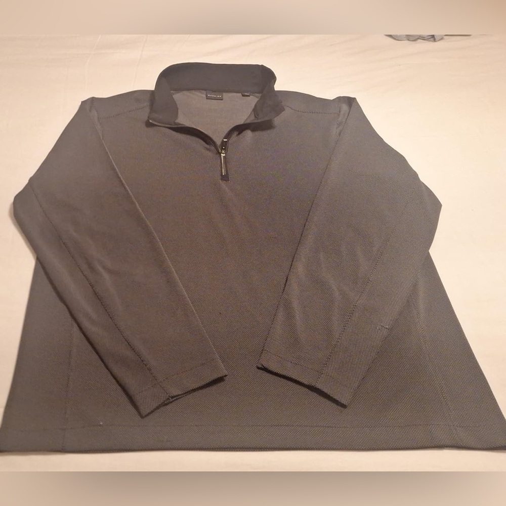 Dunning Golf Performance Stretch Quarter 1/4 Zip Black Pullover Mens Large